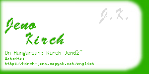 jeno kirch business card